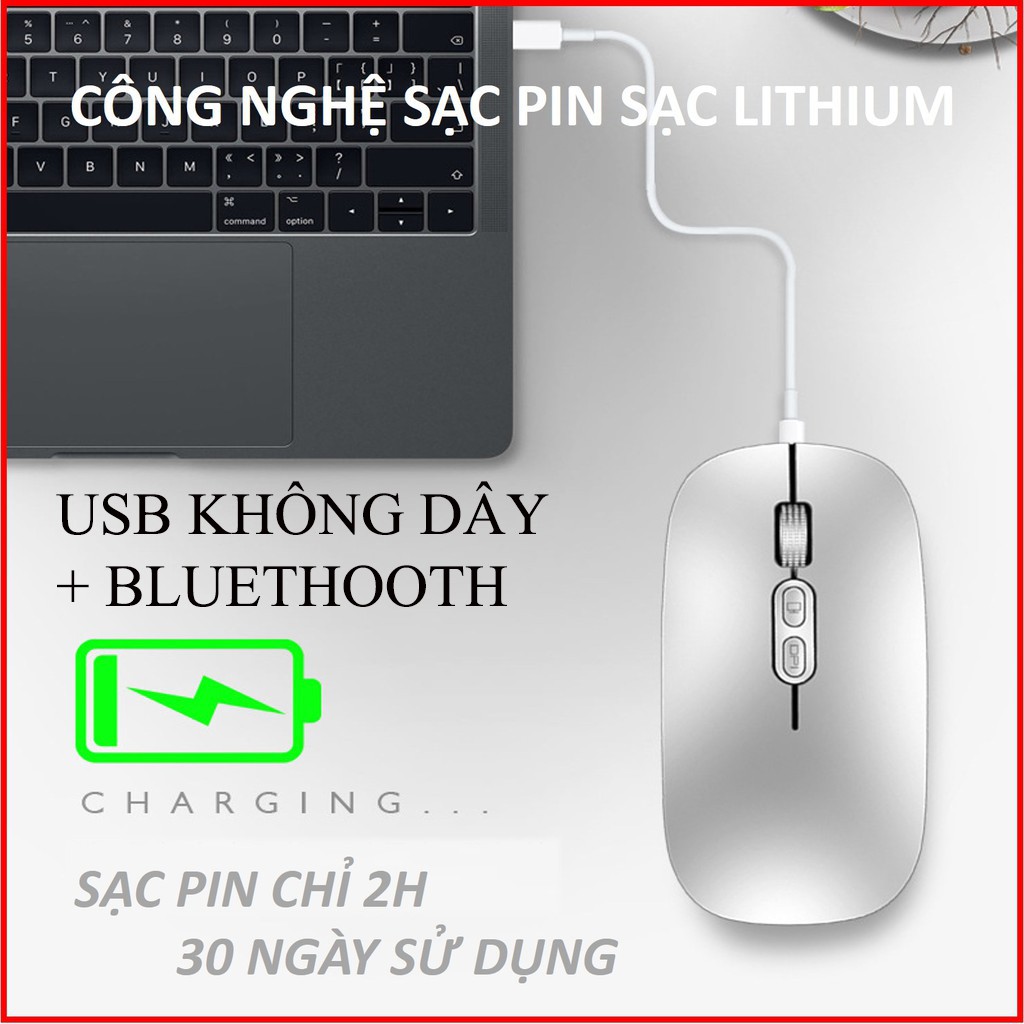 [MACBOOK-LAPTOP] Chuột Bluetooth M103 CAO CẤP Có nút điều chỉnh DPI, Độ nhạy cực cao, sạc nhanh sử dụng lâu BH 6 THÁNG