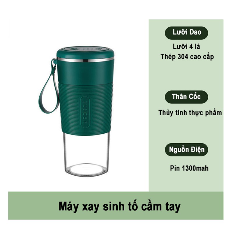 Máy Xay Sinh Tố Cầm Tay Mini Jiashi Juicer Xay Nhuyễn Trong 40s, may xay sinh to mini MXS01