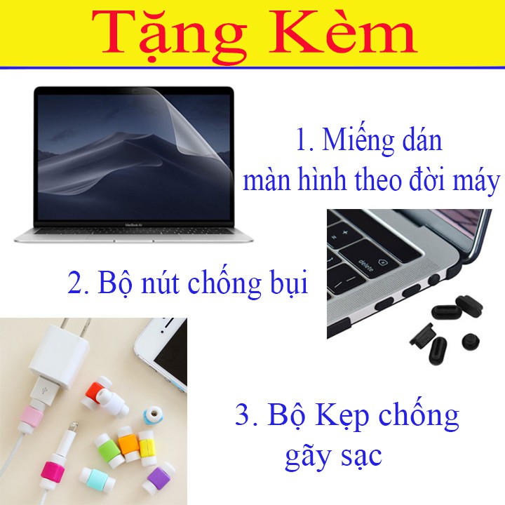 Combo 4in1 Case,Ốp Macbook Màu Đen (Tặng Kèm Miếng Dán Màn Hình,Nút Chống Bụi,Kẹp Chống Gãy Sạc) | BigBuy360 - bigbuy360.vn