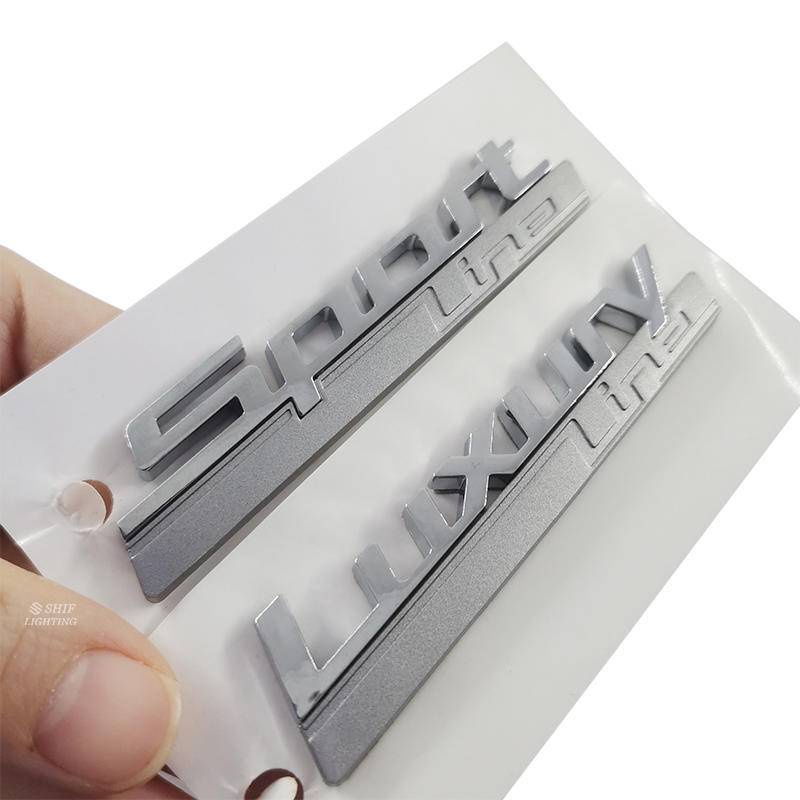 1 Miếng dán logo LUXURY LINE SPORT LINE thay thế cho xe hơi BMW