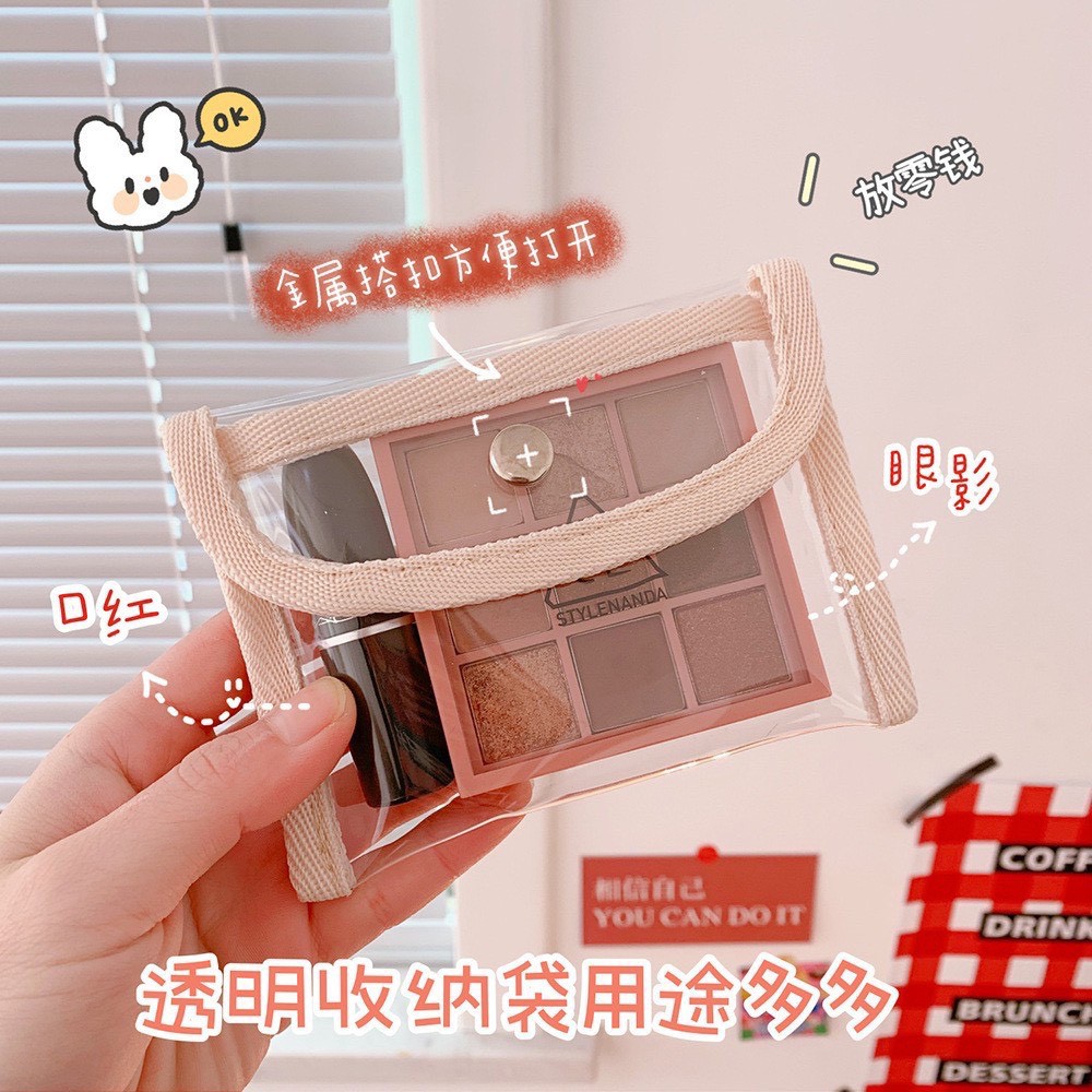 MINI WALLET/CARD HOLDER - ví mini trong suốt, ví mini có viền vải đựng phụ kiện - Tiệm nhà chun