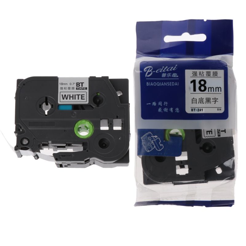Băng Keo Giấy Trắng Đen tze-241 Ttz-241 18mm 0 7