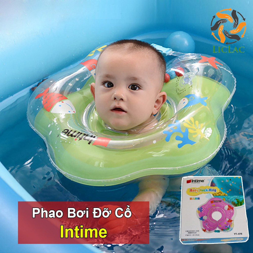 Phao bơi Đỡ Cổ Chống Lật Intime, Phao tập bơi cho trẻ nhỏ loại Cao Cấp, Phao bơi cho bé tập làm quen với nước - LICLAC