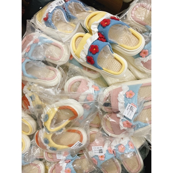 SẴN CAM - DÉP BÔNG HOA BÈO XỎ NGÓN DỄ THƯƠNG, DÉP ĐI TRONG NHÀ CUTE