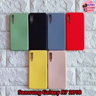 Ốp Lưng Silicon Samsung A7 2018 Gồm 6 Màu Tùy Chọn: Đen, Đỏ, Hồng, Tím, Vàng, Xanh Blue