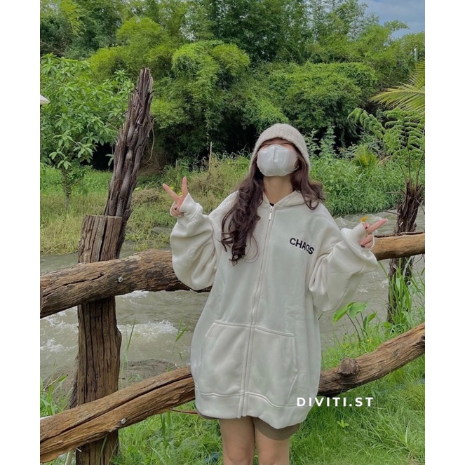 Áo khoác hoodie zip CHAOS