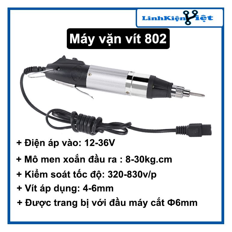 Máy vặn vít 800/802 điện áp 12-36VDC có bán nguồn adapter dùng cho máy vặn vít