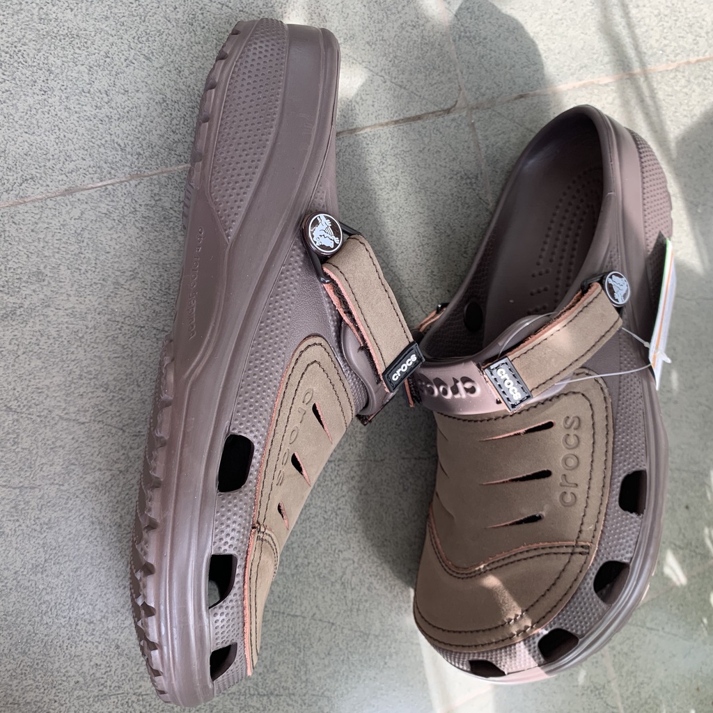 Dép sục đi mưa chống hôi chân Yukon Sport Clog màu Nâu nhạt cho nam | BigBuy360 - bigbuy360.vn