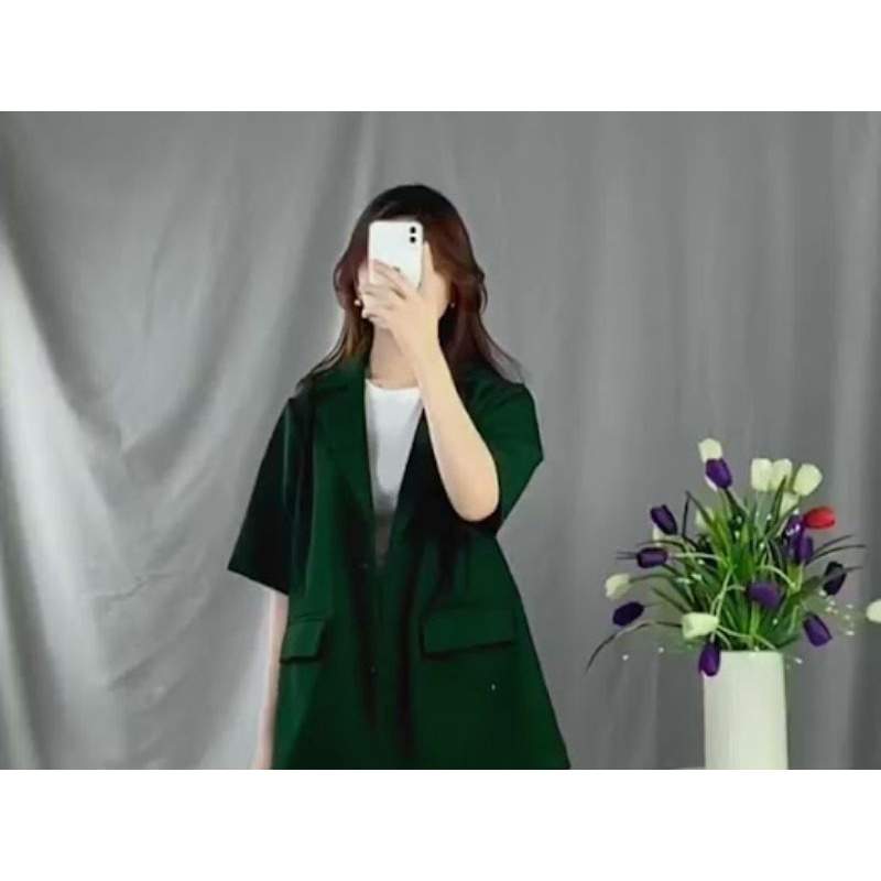 Áo khoác vest, blazer Junstore, ngắn tay, chất dài đẹp phong các Hàn Quốc mã  Aoblazercoctay6087 | BigBuy360 - bigbuy360.vn
