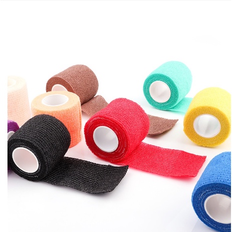 Băng Keo Cao Su Non Vải Tự Dính Quấn Cổ Tay Cổ Chân Các Khớp Giảm Thiểu Chấn Thương Khổ 5cm Băng Dán Thun Thể Thao