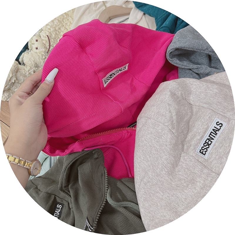 Áo khoác thun gân dày dặn xỏ ngón chống nắng ( kèm túi trong )