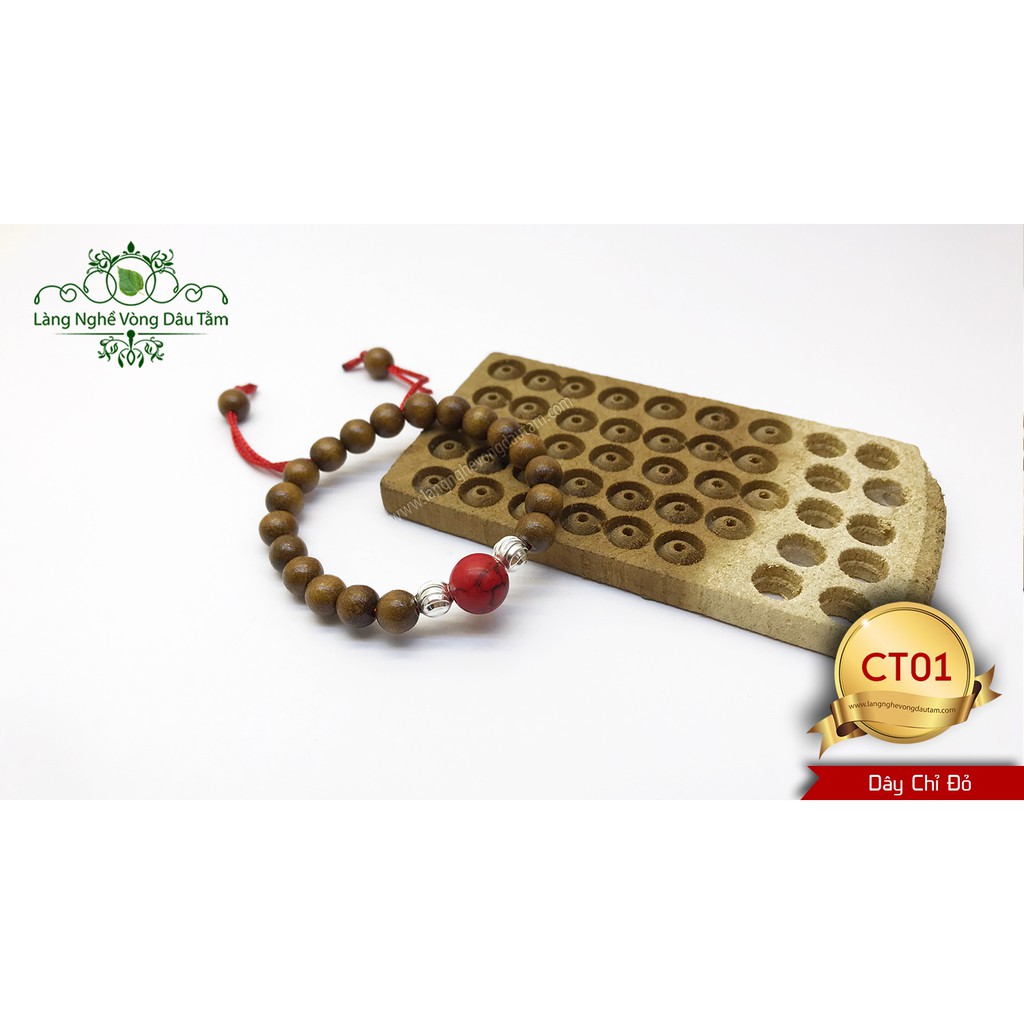 Vòng dâu tằm gốc Việt Nam mix da mệnh và bi bac dành cho bé sinh năm 2020-CT01