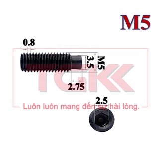 Vít trí đầu trụ thép đen M5