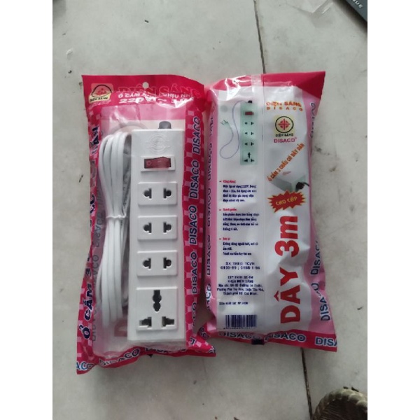 Ổ cắm điện có dây 4 lỗ đa năng có công tắc