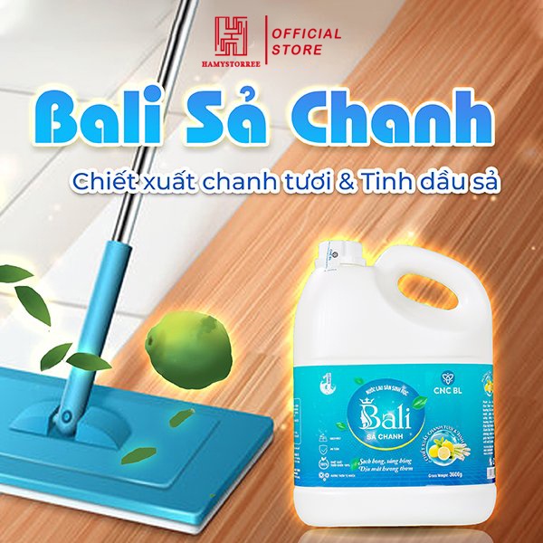 Nước lau sàn sinh học Bali hương Sả Chanh - 3600g