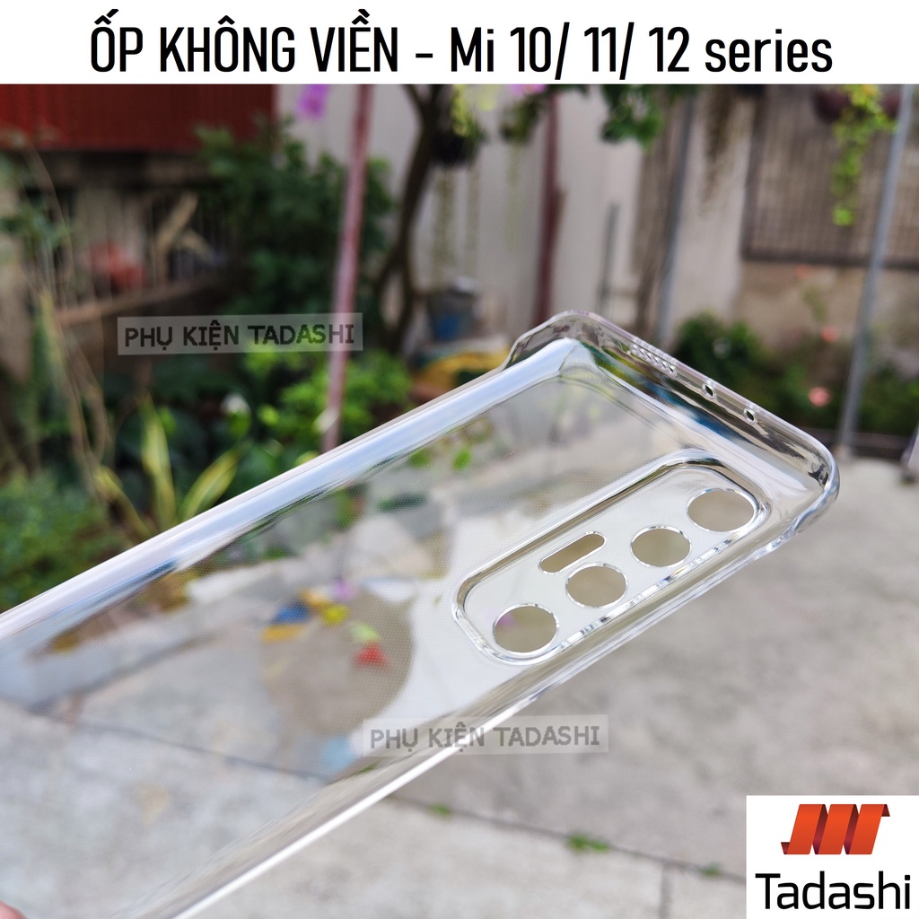 Ốp Lưng Trong Suốt KHÔNG VIỀN Xiaomi Mi 10/ 10S/ Mi 11/ 11 Pro, Mi 11 Lite 5G Nhựa PC Cứng Siêu Mỏng Nhẹ, Bảo Vệ Camera