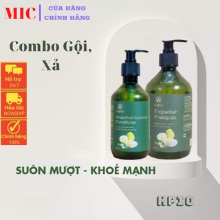 Combo Dầu gội, Dầu xả bưởi 300ml thảo dược giúp giảm gàu, dưỡng tóc, mềm mượt, chắc khỏe tự nhiên