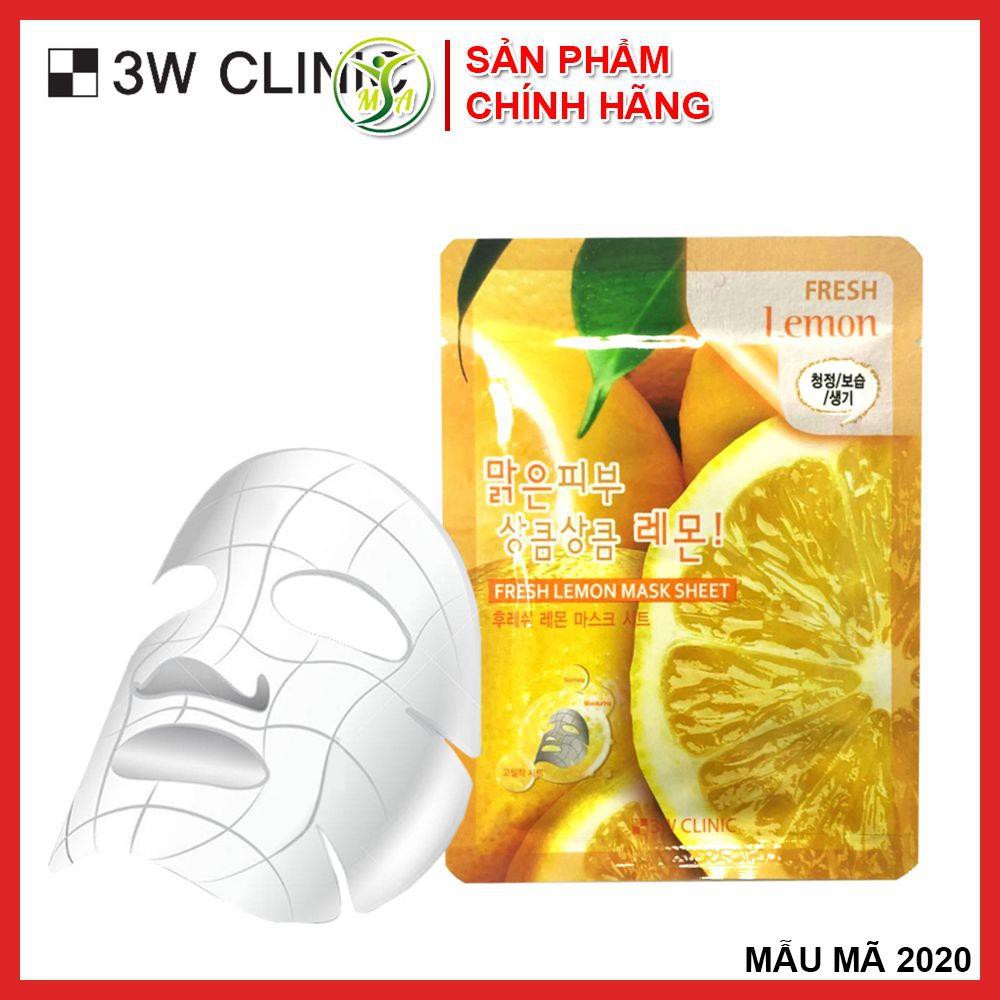 Combo 10 miếng mặt nạ dưỡng da tinh chất chanh vàng 3W Clinic Lemon Fresh