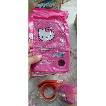 1 Miếng xốp mút rửa chén bát, miếng bọt biển rửa xoong nồi Hello Kitty