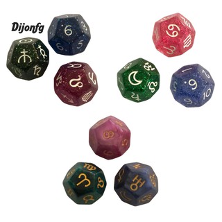 Bộ 3 xúc xắc 12 mặt bằng acrylic dùng chơi game/bói toán
