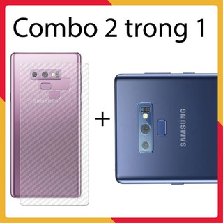 Combo 2 miếng dán sau vân carbon Samsung Note 9 và 3 miếng dán camera