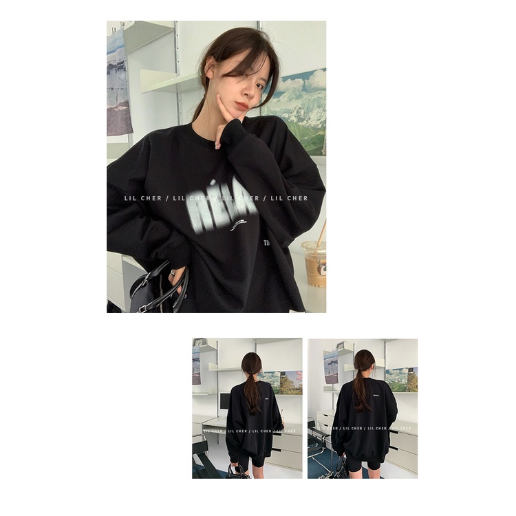 Áo Thun Tay Dài In Chữ Thời Trang Dành Cho Nữ