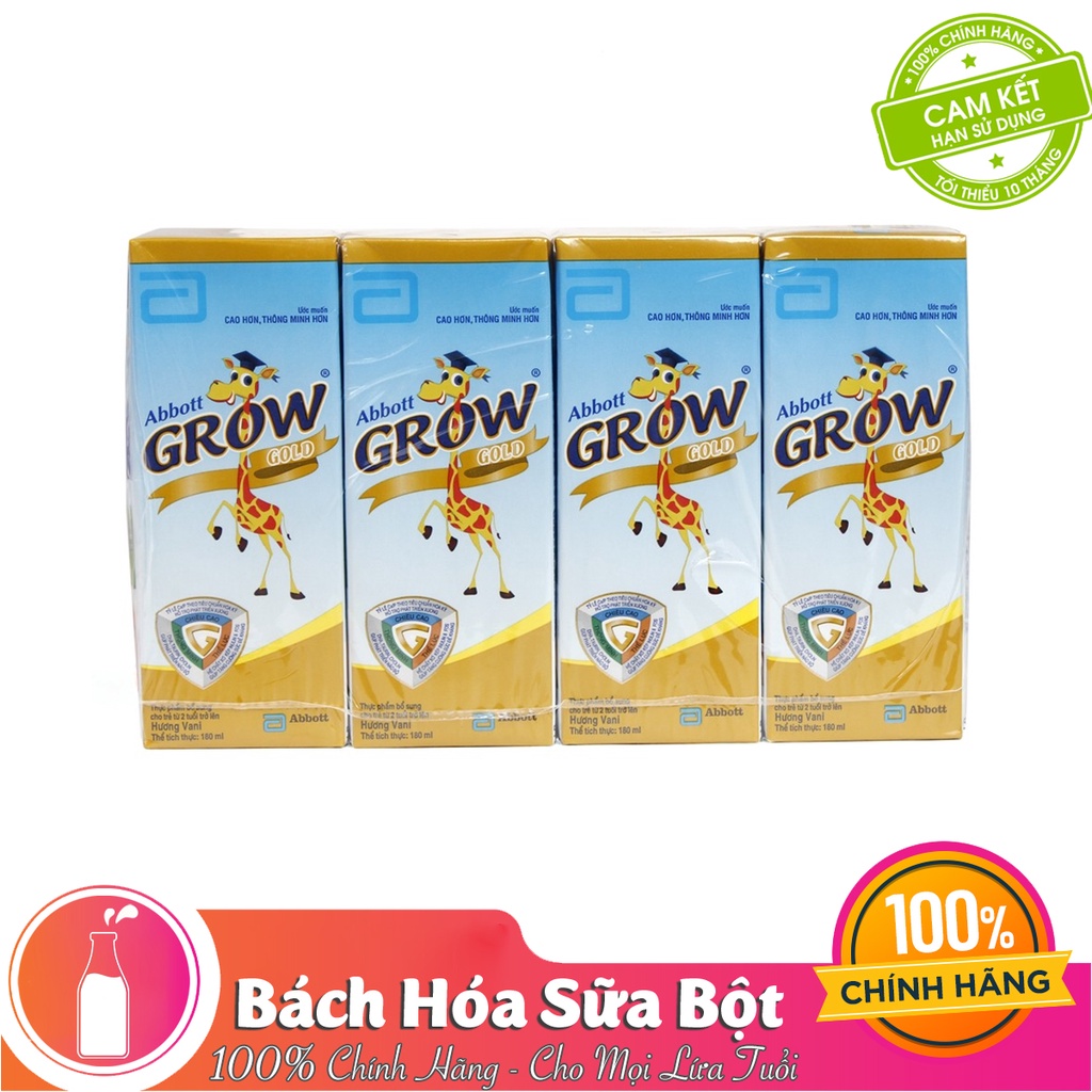 [Chính hãng] Sữa Nước Abbott Grow Gold 180ml/Hộp (Thùng 12 Lốc)