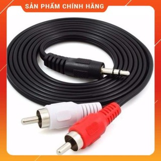 Dây loa 1 đầu 3.5mm sang AV (1 ra 2 hoa sen)  , dây dày, chống nhiễu