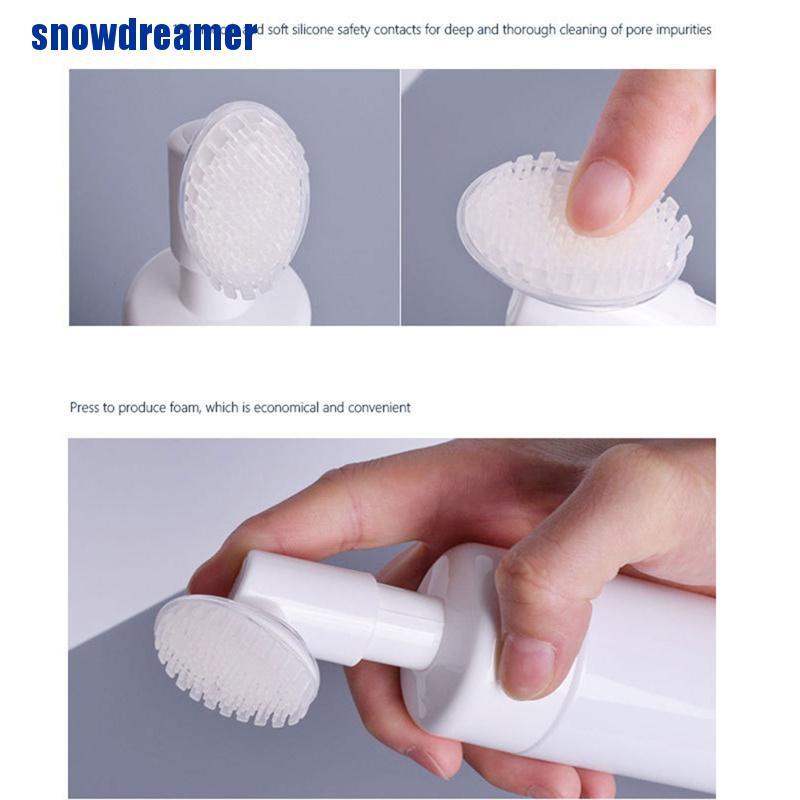 Bình Đựng Nước Rửa Mặt Tạo Bọt Có Cọ Vệ Sinh Bằng Nhựa