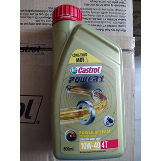 Dầu nhớt xe số castrol power1 4t 10w40 - nhớt xe máy- cam kết chính hãng 100%