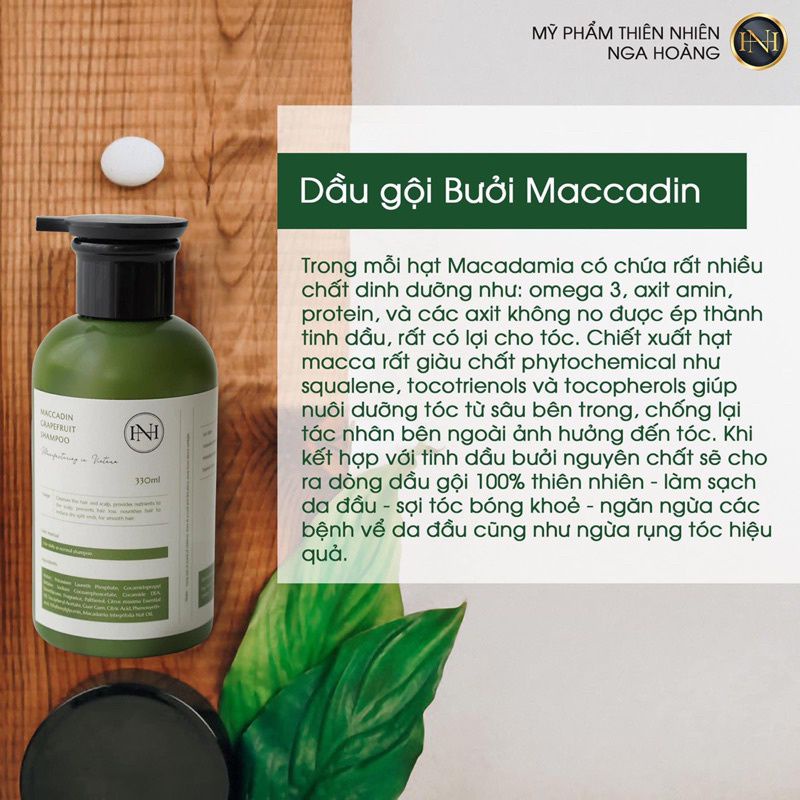 Dầu gội bưởi Nga Hoàng +gel ủ bưởi Nga Hoàng [ DẦU GỘI BƯỞI MACCADIN+GEL Ủ XẢ BƯỞI DỪA ARGAN ]