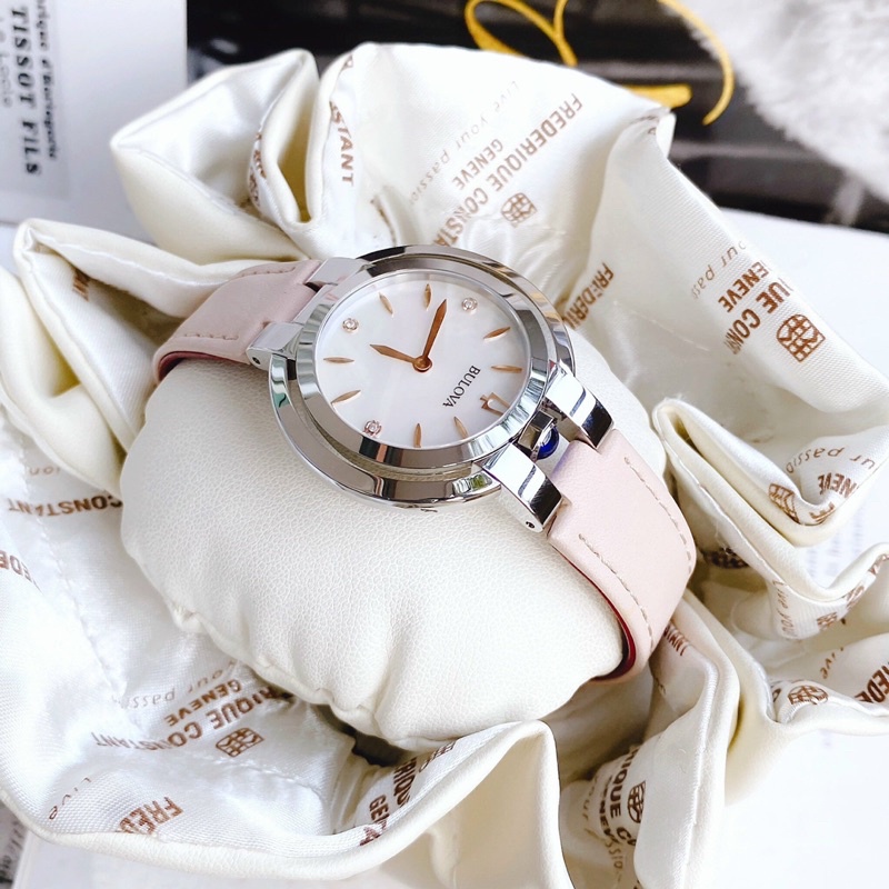 Đồng hồ nữ dây da Bulova Rubaiyat 96P197 Nữ Thần Thời Gian