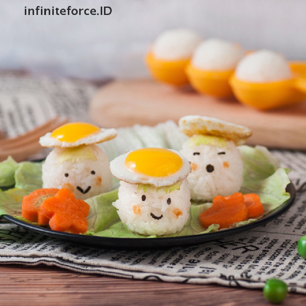 Set 2 Khuôn Làm Cơm Nắm / Sushi / Cơm Nắm Hình Dáng Dễ Thương Cho Bé DIY