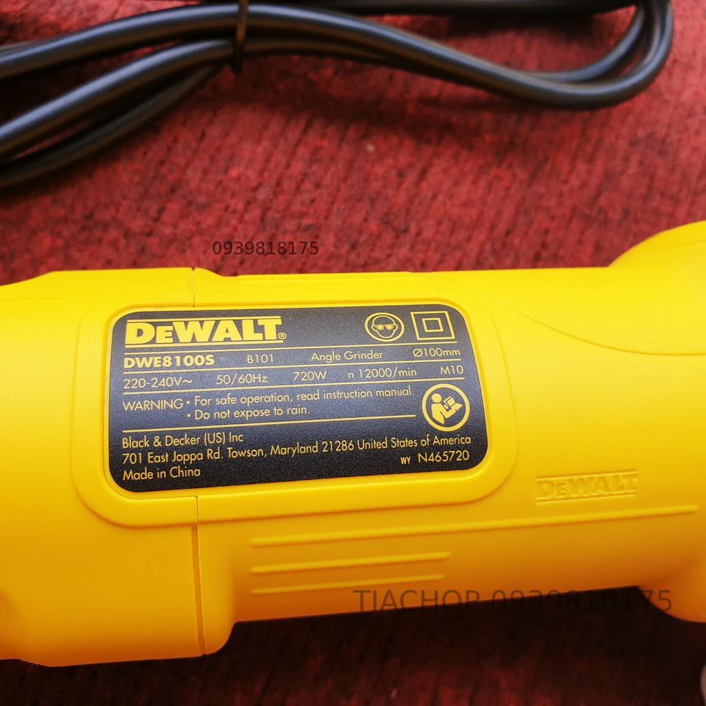 Máy mài góc Dewalt DWE8100S công tắc trượt / DWE8100T công tắc đuôi [BẢO HÀNH CHÍNH HÃNG 3 NĂM]