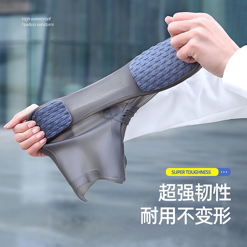 Vỏ Bọc Giày Đi Mưa Cổ Cao Dày Dặn Chống Trượt/Thấm Nước/Mài Mòn Có Thể Giặt Sạch Cho Nam Và Nữ