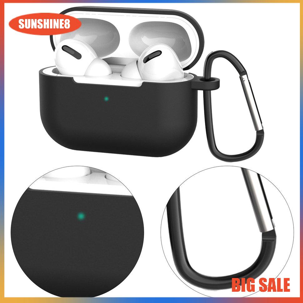 【SUN】For AIRPOD Pro Case Cover With Keychain Full Protective Rubber Skin Accessory