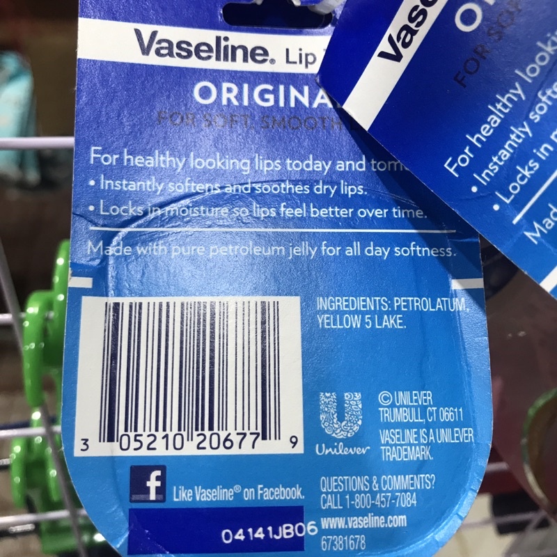 Dưỡng Môi Vaseline Lip Original 7g