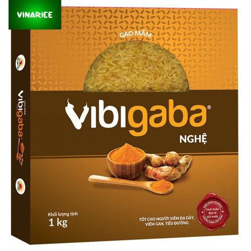 Gạo mầm Vibigaba  Nghệ hộp 1kg - chén cơm nên chén thuốc