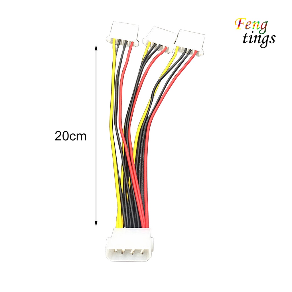 Dây Cáp Chuyển Đổi Nguồn Ide Sang Ide Molex Dài 20cm 4-pin 1-to-3 Cho Máy Tính