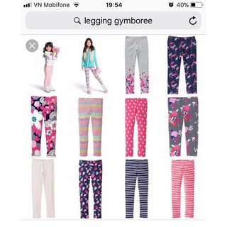 Quần legging hiệu gymboree có size đại cho bé 1-14 tuổi