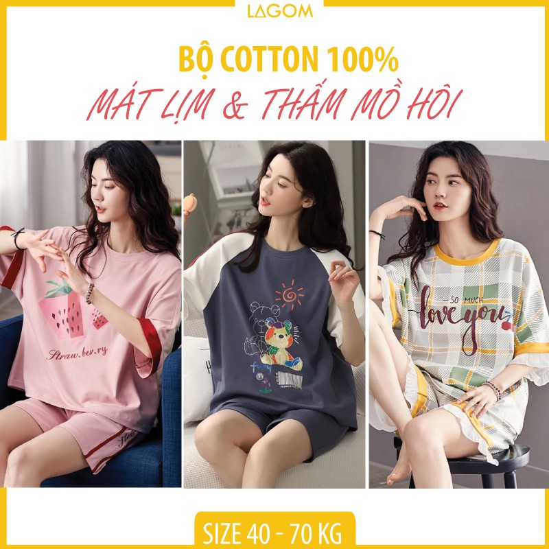 [50 MẪU] Bộ Ngủ Nữ Mùa Hè Cotton Hàng đẹp (Video + Ảnh Thật)