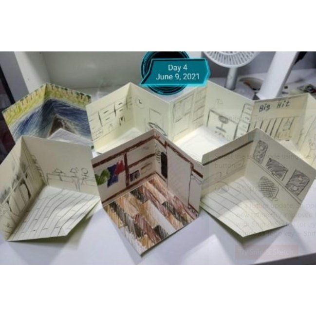 Tranh đứng vẽ tay phòng của các thành viên BTS trong FESTA 2021 hàng chính hãng