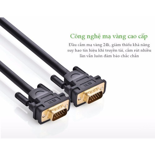 Cáp VGA Cao Cấp Chống Nhiễu Ugreen 11630 11646 11631 11632 (Dài 1m - 5m) - Hàng Chính Hãng