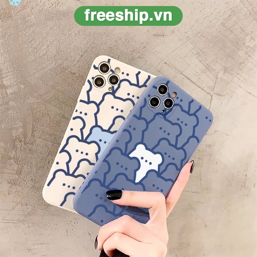 Ốp điện thoại hình gấu thích hợp cho iphone 6 6plus 6s 6splus 7 7plus 8 8plus x xs xr xsmax 11 12 13 promax plus promax