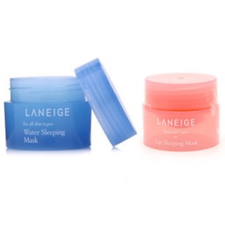 Combo mặt nạ ngủ và nạ ngủ môi Laneige