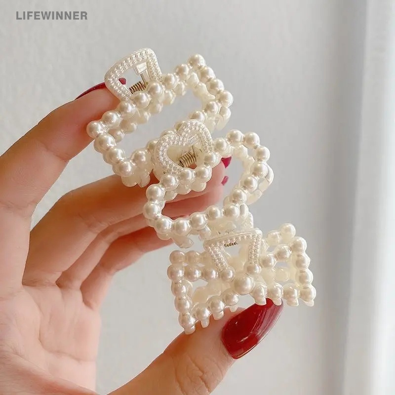 Kẹp tóc nơ đính ngọc trai nhân tạo thời trang cho nữ