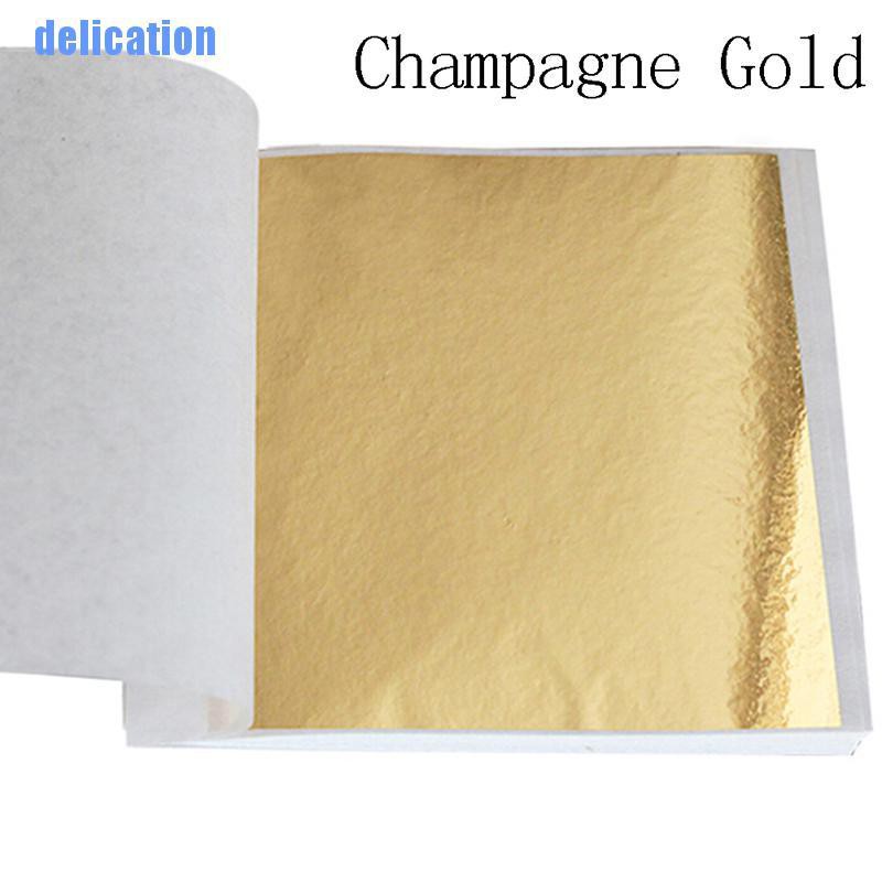 Delication✿ 100 Sheets Gold Foil Leaf Gilding Handicrafts Craft Paper Decoration Tool