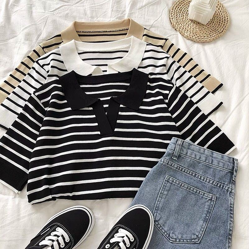 Áo len motoghi kẻ ngang hàng QC