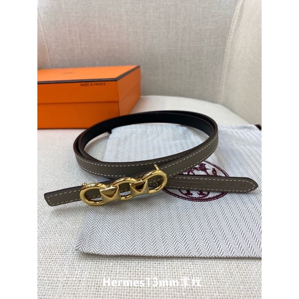 Thắt lưng thời trang nữ thương hiệu cao cấp Hermes HM Mini Constance da thật nhập khẩu nhiều màu