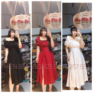 (Bigsize 6095kg)VÁY XẺ TÀ FORM DÀI BIGSIZE By Thiên bình